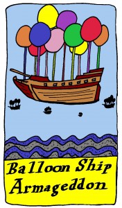 The Balloon Ship Armageddon Tarot card copyright 2020 by Michael D. Smith