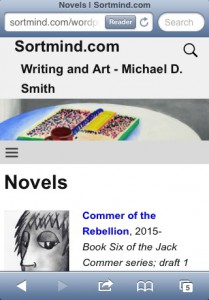 The new improved sortmind.com's Novels page